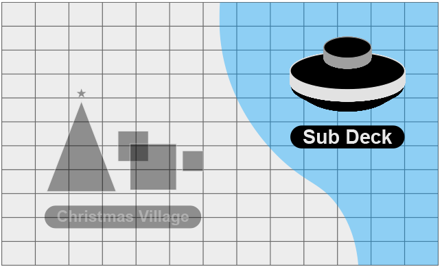 Site map with the Sub Deck highlighted, second floor