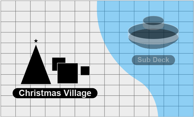 Site map with the Christmas Village highlighted